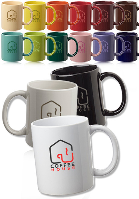 11 oz. Traditional Ceramic Custom Mugs