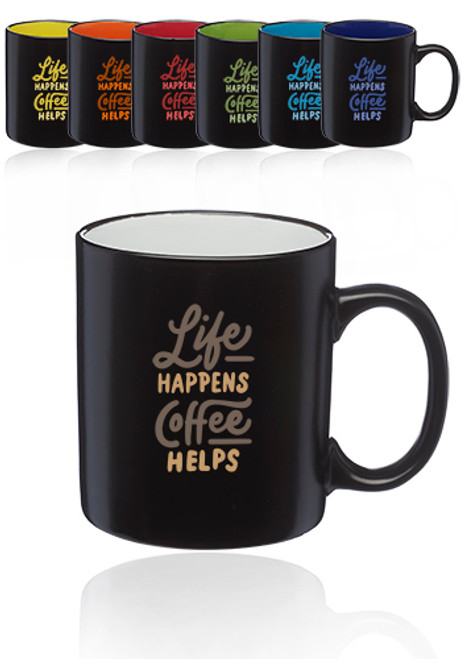 11 oz. Matte Two-Tone Coffee Mugs