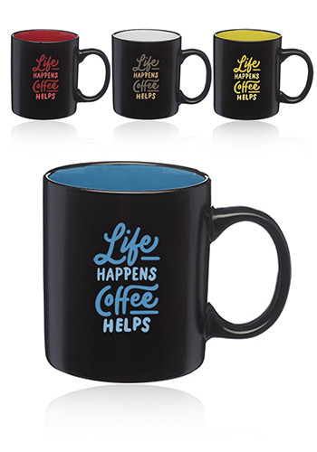 11 oz. Matte Two-Tone Coffee Mugs
