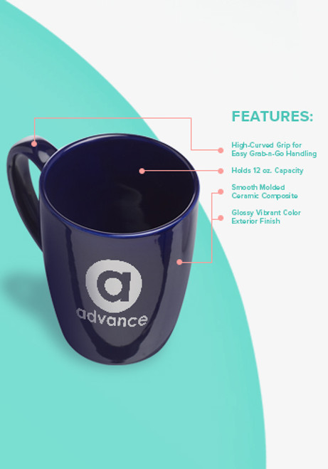 12 oz. Curved Java Coffee Mugs