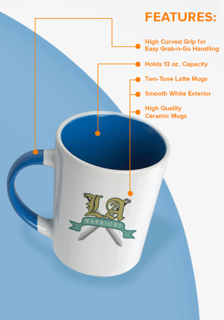 13 oz. Albany Two Tone Latte Mugs