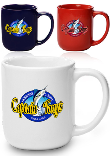 16 oz. Vibrant Color Glossy Ceramic Mugs