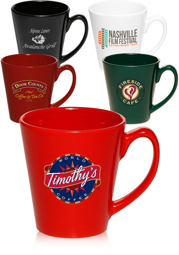 12 oz. Glossy Ceramic Latte Coffee Mugs