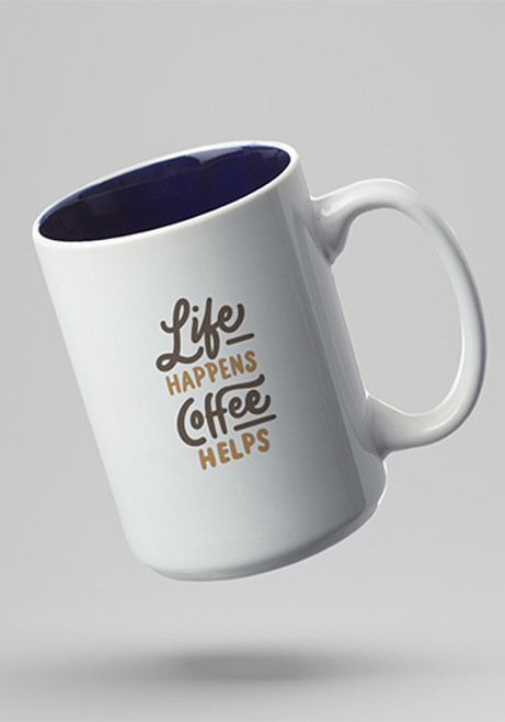 15 oz. Glossy Two-Tone  Ceramic Mugs