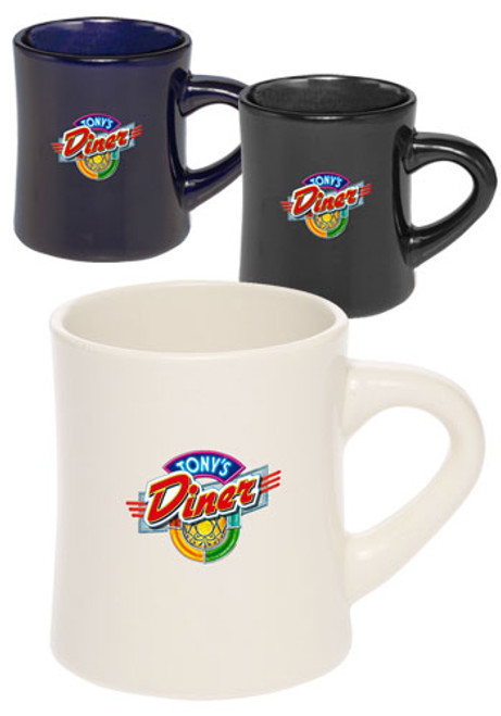 12 oz. Thick Grip Glossy Ceramic Diner Mugs
