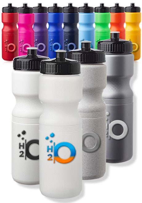 28 oz. Push Cap Plastic Water Bottles