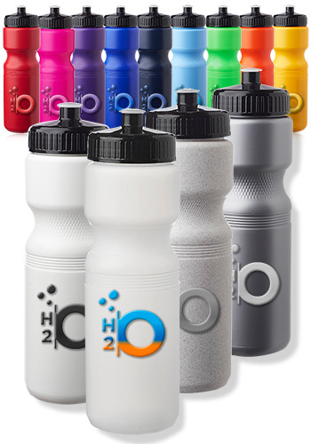 28 oz. Push Cap Plastic Water Bottles