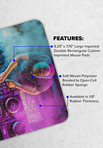 Large Full Color Rectangular Mouse Pads