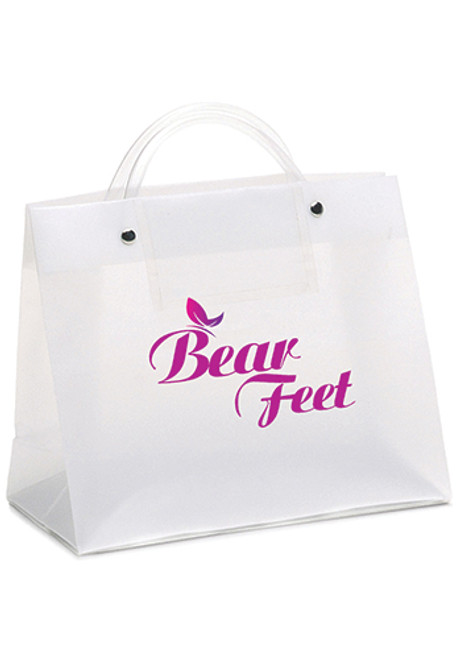 Tube Handle Foil Hot Stamp Plastic Shopping Bags