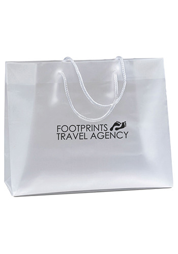 Cotton Handle Frosted Plastic Shopping Bags