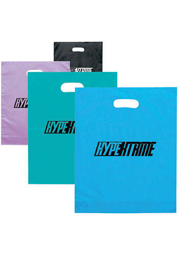 Die Cut Handle Frosted Brite Plastic Bags