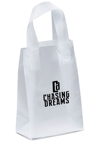 Foil Hot Stamp Shopping Frosted Plastic Bags