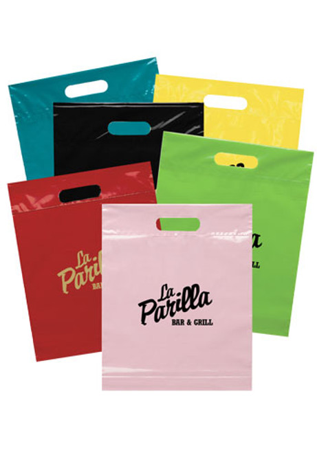 12 x 15 Die Cut Handle Plastic Bags