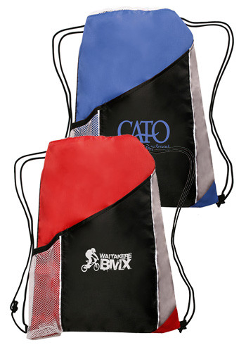 Side Mesh Pockets Drawstring Backpacks