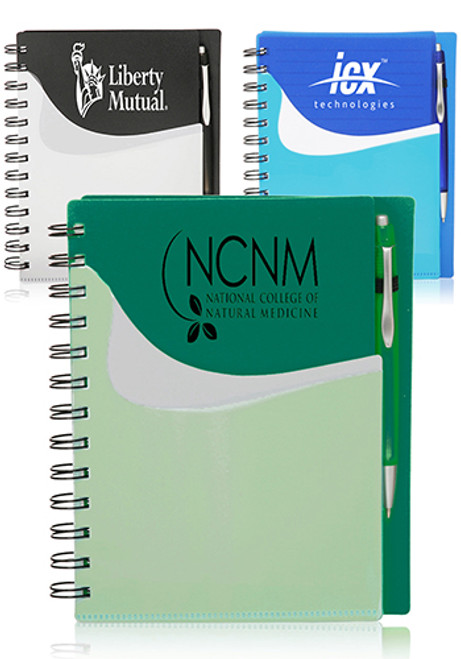 Spiral Notebooks with Front Pocket