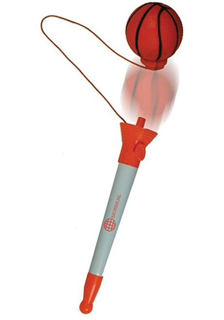 Pen with Pop Top Basketball Stress Balls