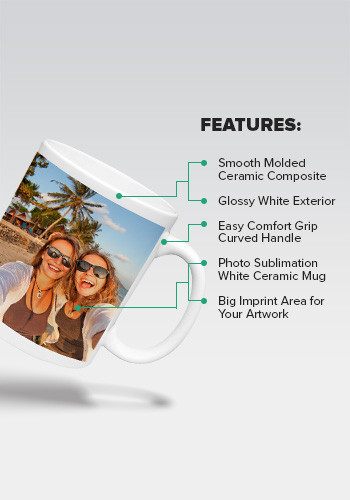 11 oz. Full Color Glossy Photo Mugs