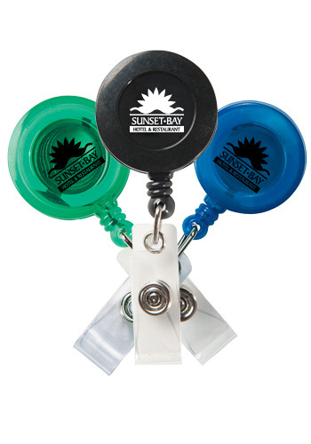 Round Secure-A-Badges with Alligator Clip