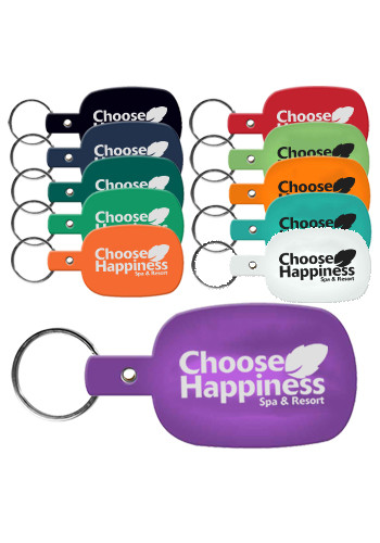 Colored Flexible Plastic Keychains