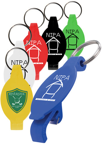 Elliptical Beverage Wrench Bottle Opener Keychains
