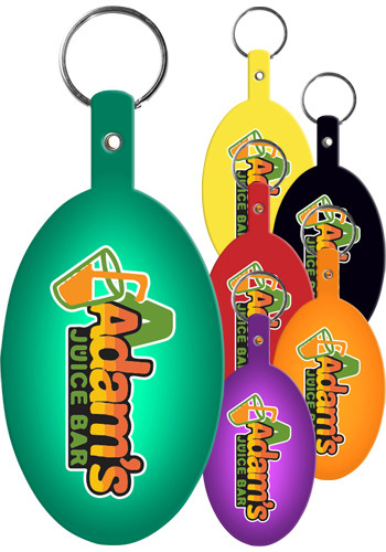 Large Oval Flexible Key Tags