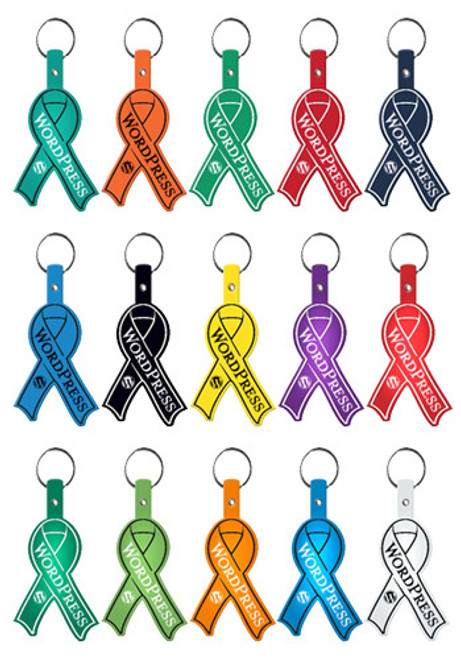 Awareness Ribbon Flexible Key Tags