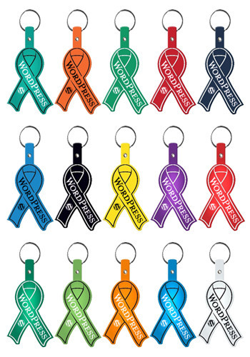 Awareness Ribbon Flexible Key Tags