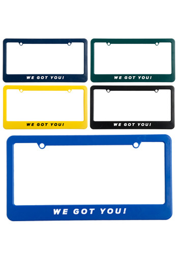 License Plate Frames with Straight Tops
