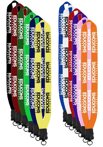 1 Cotton Lanyards with Plastic Snap-Buckle Release & O-Ring