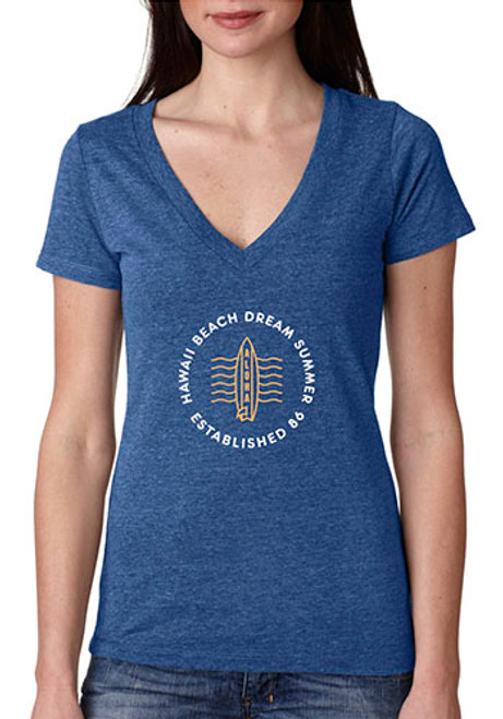 Next Level Ladies Tri-Blend Deep V Tees