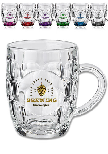 20 oz. ARC Britannia Glass Beer Mugs
