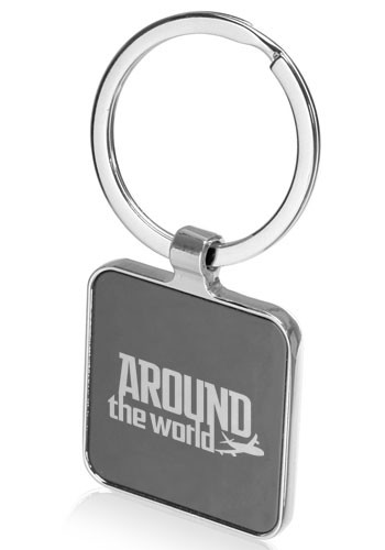 Black Square Metal Keychains