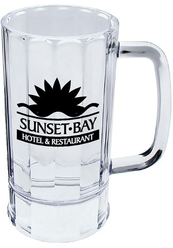 14 oz. Acrylic Plastic Logo Beer Mugs