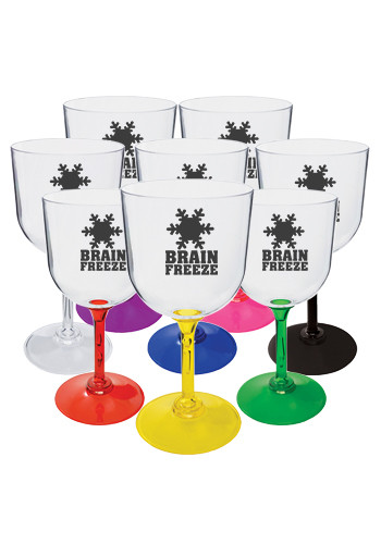 14 oz. Colored Stem Acrylic Wine Glasses