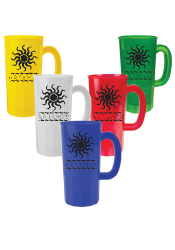 22 oz. Plastic Beer Steins