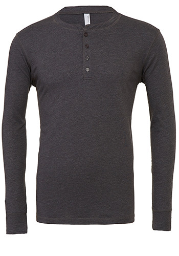 Bella Canvas Men's Jersey Long-Sleeve Henley Shirts