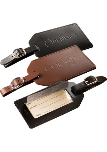 Leather Luggage Tags with Buckle