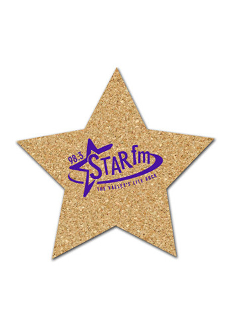 4.75 inch Cork Star Coasters