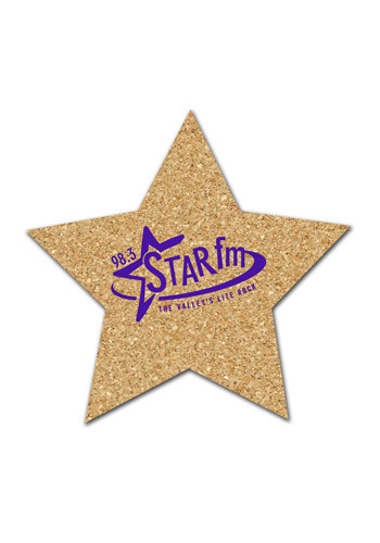 4.75 inch Cork Star Coasters