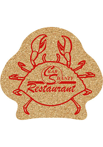 5.25 inch King Size Cork Crab Coasters