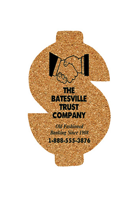 4 inch King Size Cork Dollar Sign Coasters 4 inch King Size Cork Dollar Sign Coasters