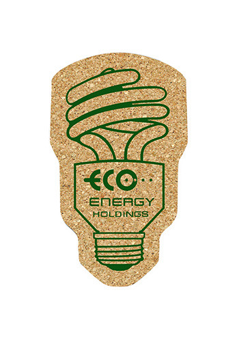 3.75 inch King Size Cork Fluorescent Light Bulb Coasters