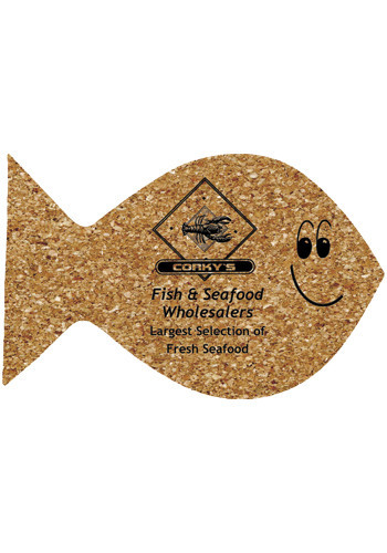 6 inch King Size Cork Fish Coasters