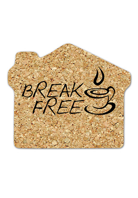 5.25 inch King Size Cork House Coasters 5.25 inch King Size Cork House Coasters
