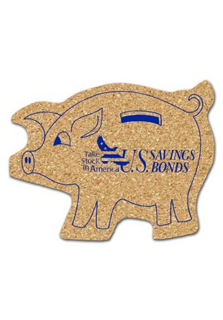 5.5 inch King Size Cork Piggy Bank Coasters