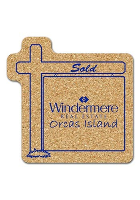 5 inch King Size Cork Real Estate Sign Coasters 5 inch King Size Cork Real Estate Sign Coasters