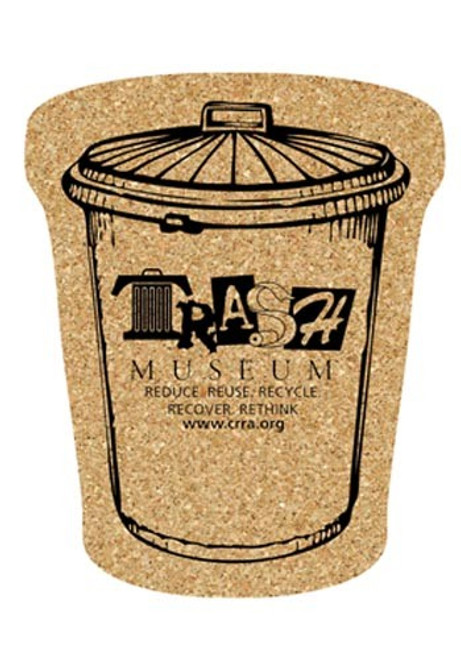 4.25 inch King Size Cork Trash Can Coasters 4.25 inch King Size Cork Trash Can Coasters