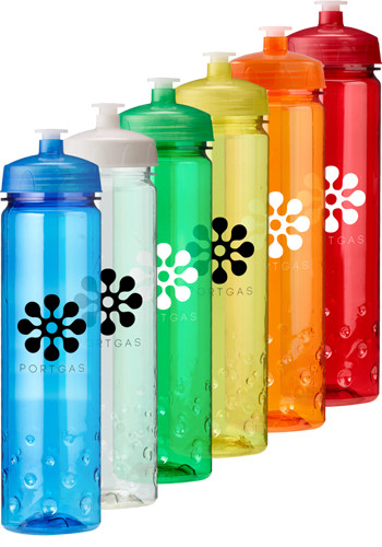 24 oz. Plastic Water Bottles with Secure Lid