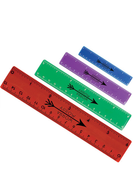 6 in. Color Plastic Rulers 6 in. Color Plastic Rulers