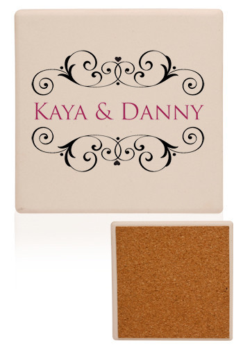 4" Square Ceramic Coasters